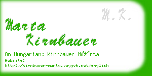 marta kirnbauer business card